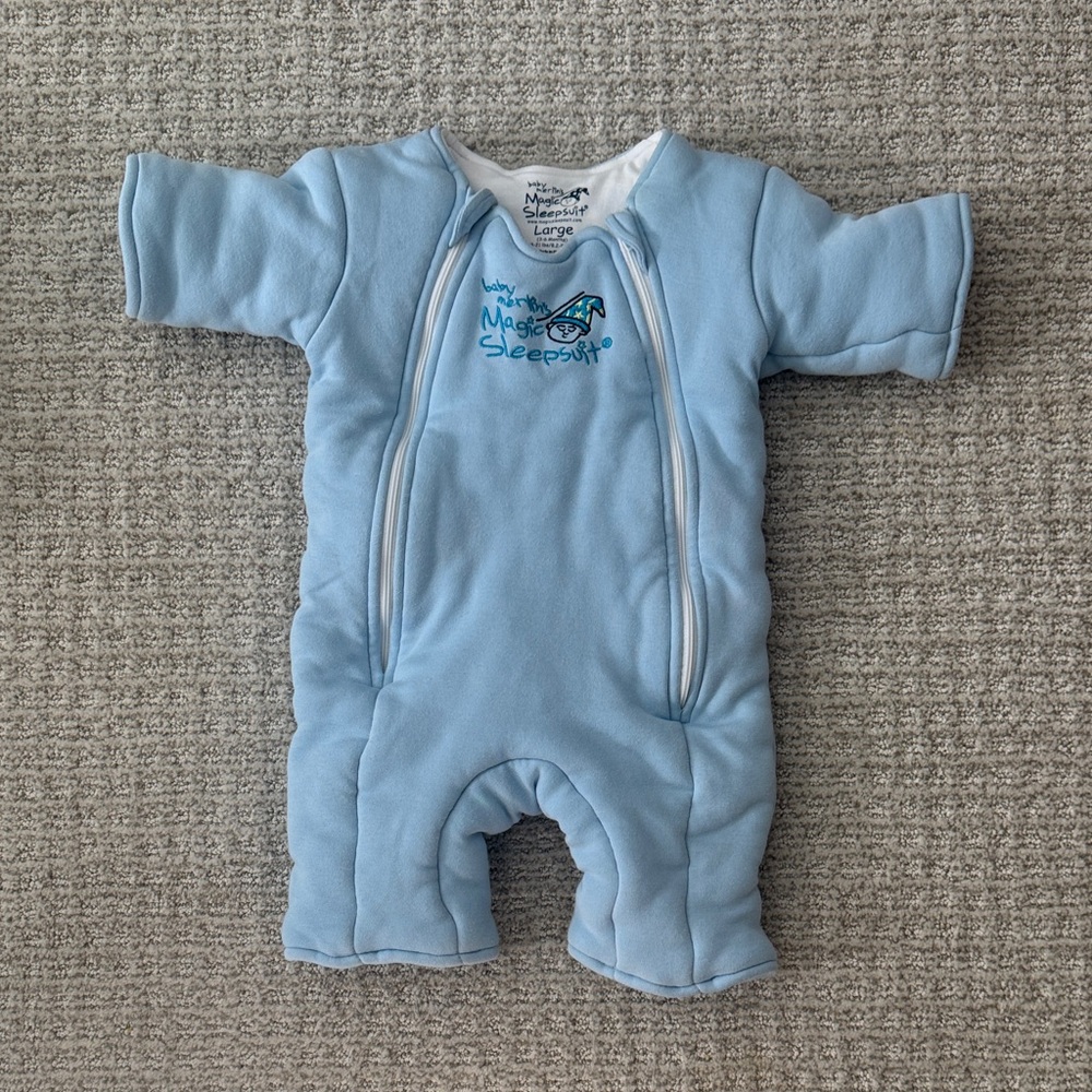 Baby Merlin Blue Magic Sleepsuit for Babies Large